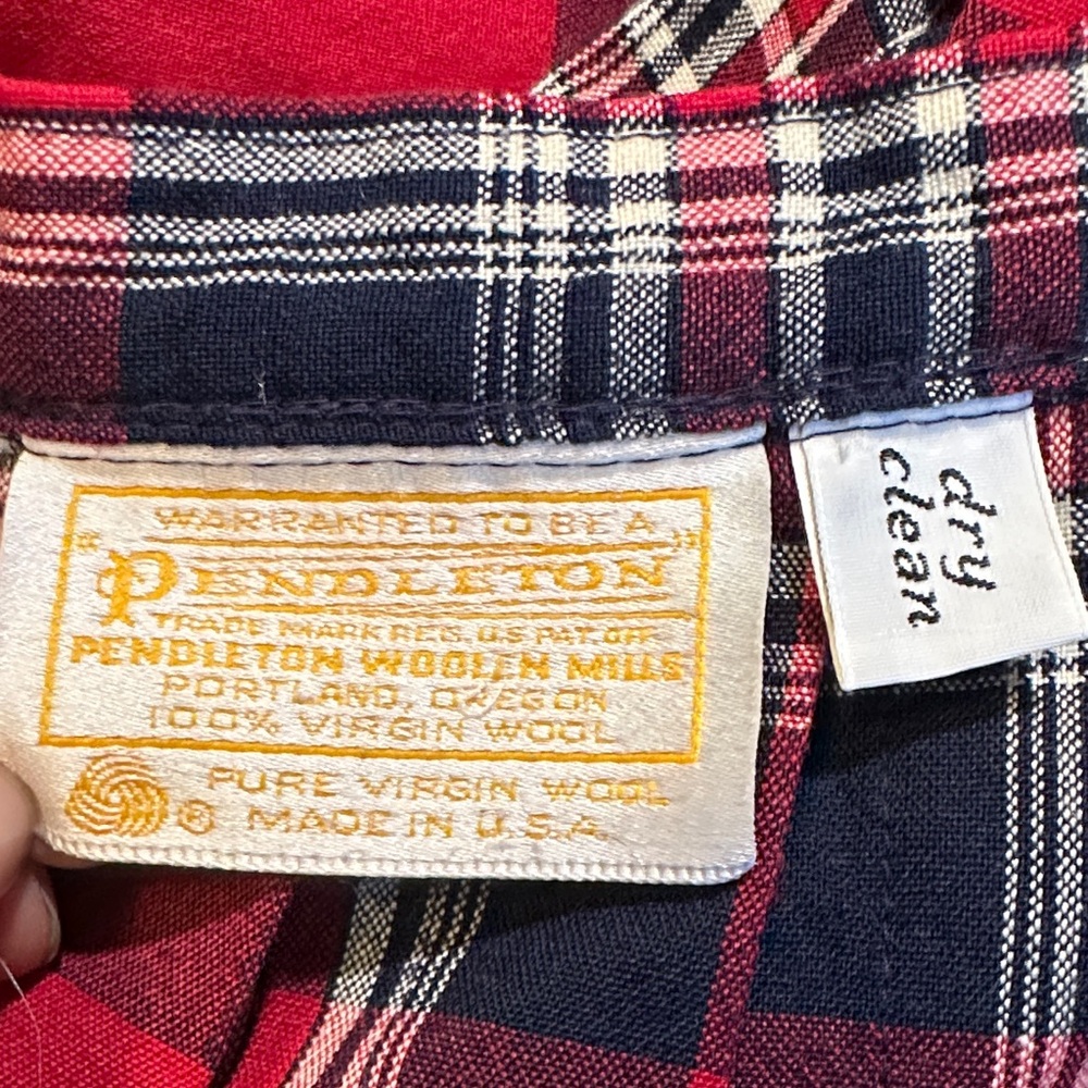 Pendleton Woolmark Wool Plaid Pleated Midi Skirt … - image 3